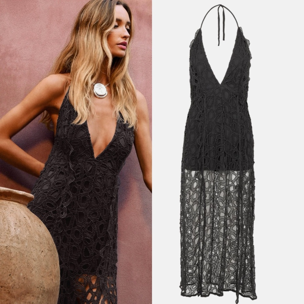 Vix Eyelet Joelle Midi Dress XL - Picture 4 of 6